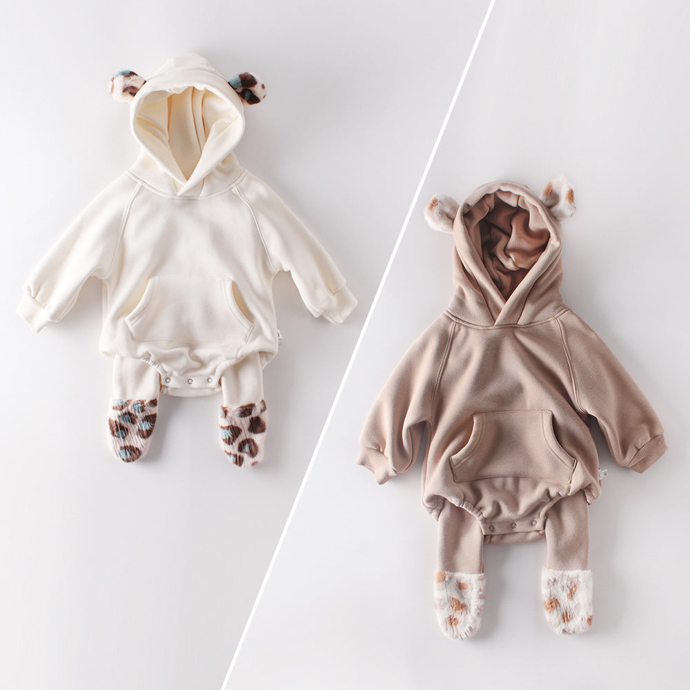 Hooded Cotton Baby Jumpsuit