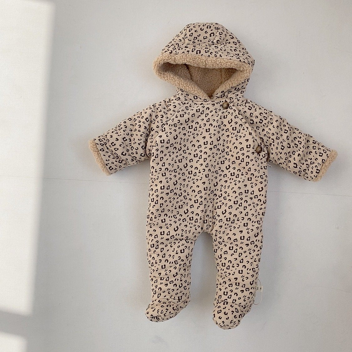 Baby Plush Hooded Romper