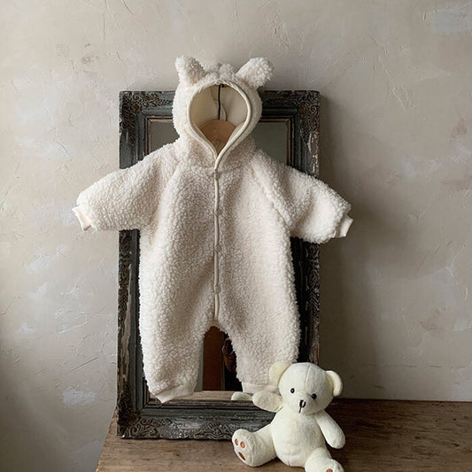 Baby Lamb Hooded Romper