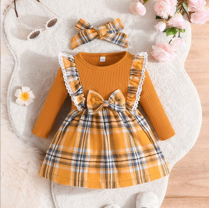 Girls Christmas Plaid Dress