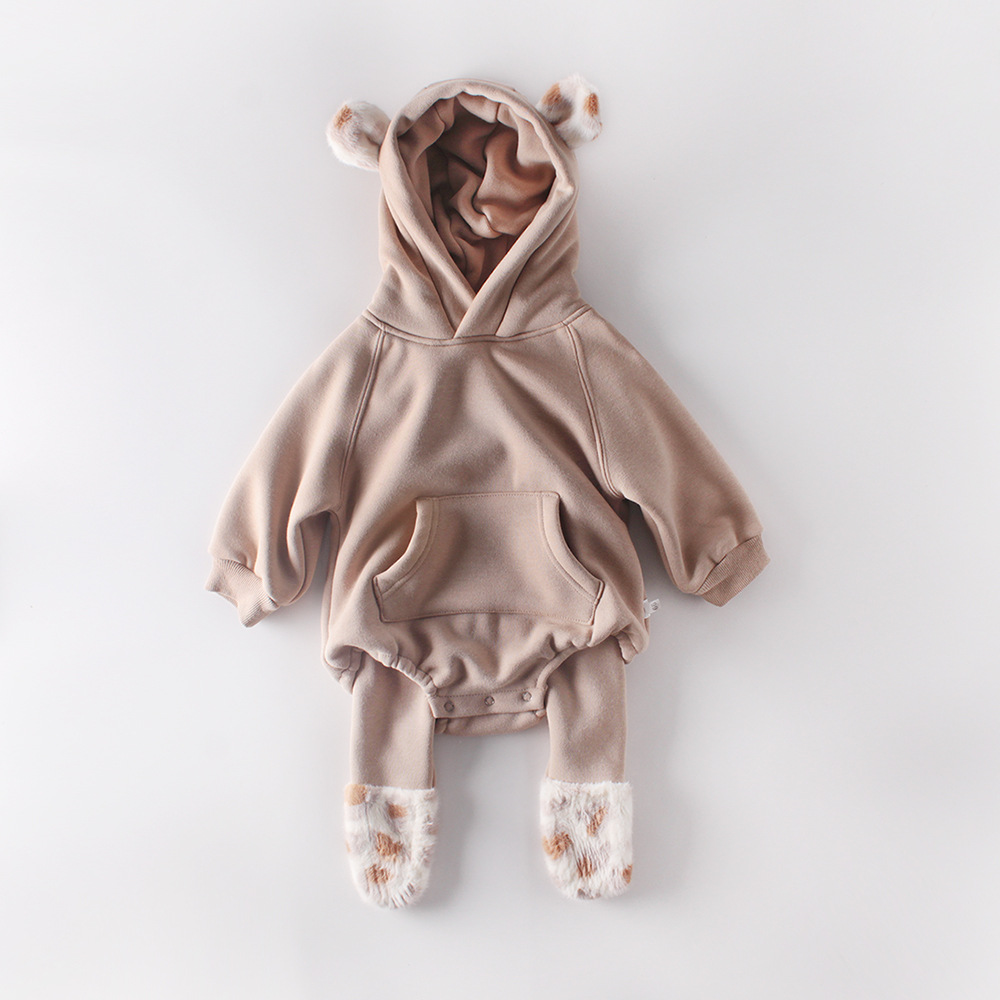 Hooded Cotton Baby Jumpsuit