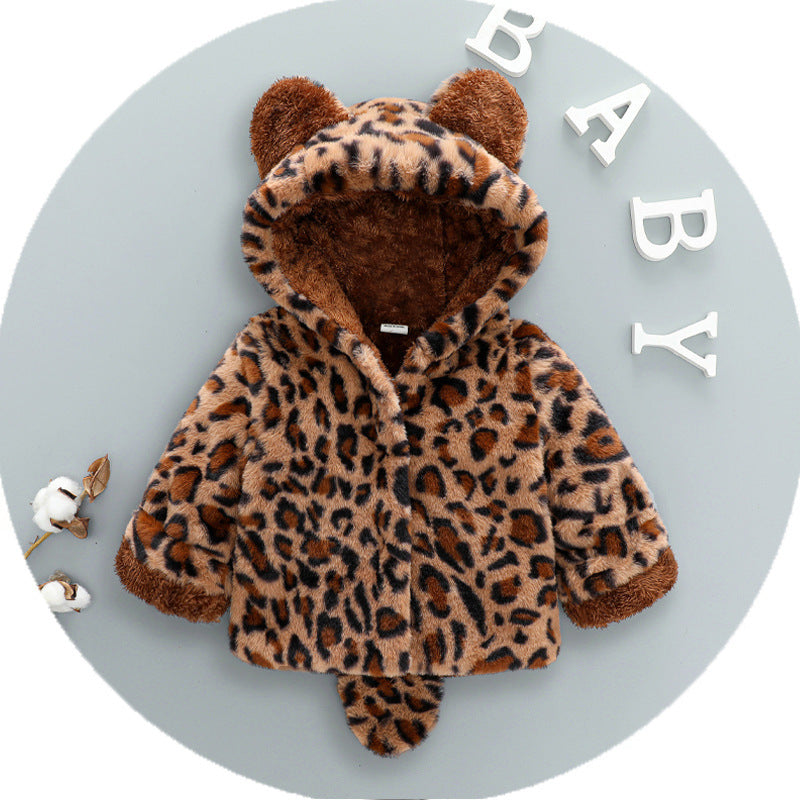 Baby Leopard Print Cotton Coat