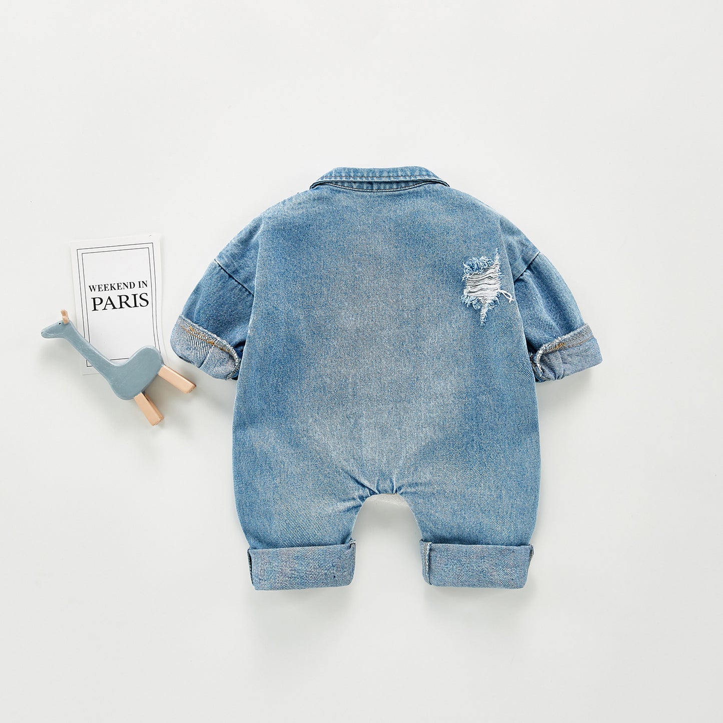 Baby Cotton Denim Jumpsuit