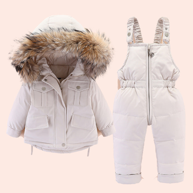 Baby & Toddler Snowsuit Waterproof Jacket & Overalls Set