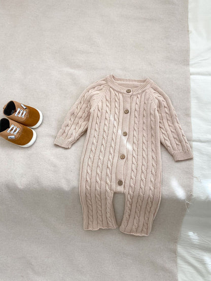 Baby Knitted Button Romper