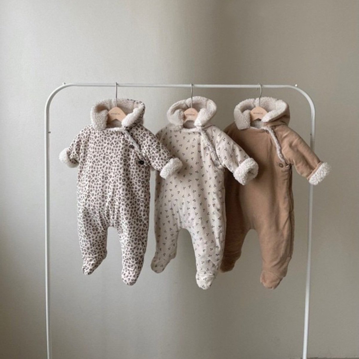 Baby Plush Hooded Romper