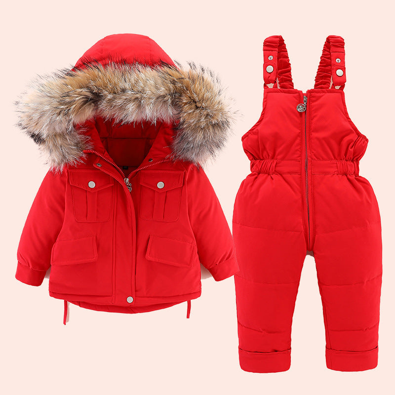 Baby & Toddler Snowsuit Waterproof Jacket & Overalls Set