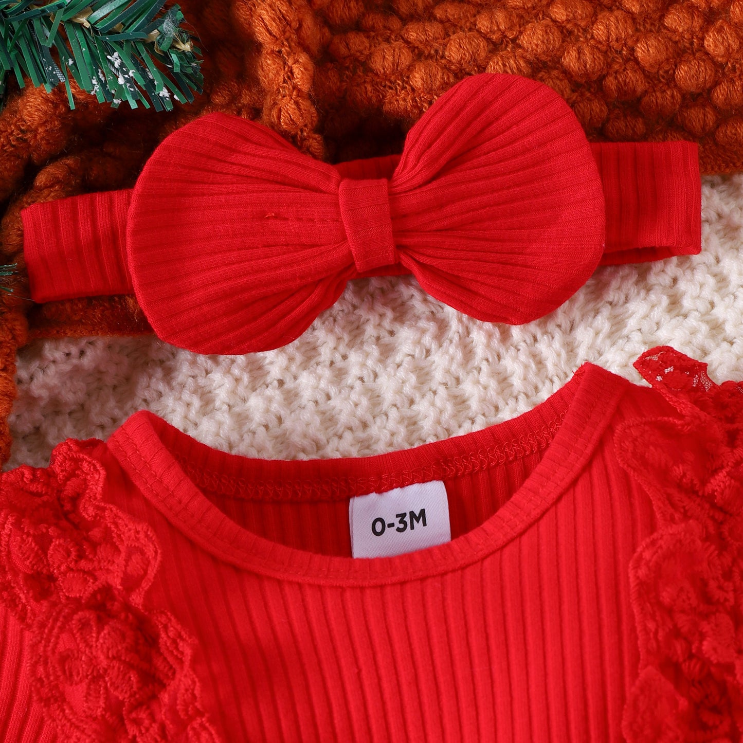 Baby Plaid Christmas Dress Set