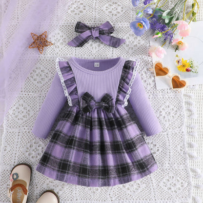 Girls Christmas Plaid Dress