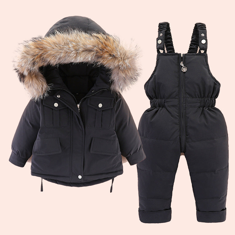 Baby & Toddler Snowsuit Waterproof Jacket & Overalls Set