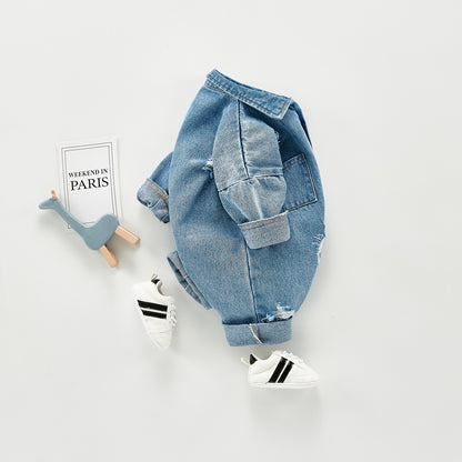 Baby Cotton Denim Jumpsuit