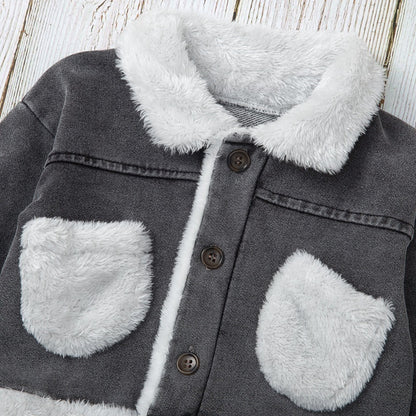 Toddler Plush Denim Jacket