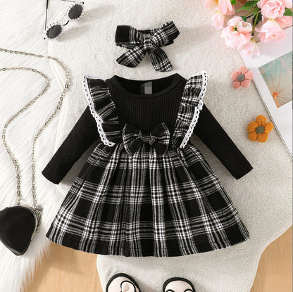 Girls Christmas Plaid Dress