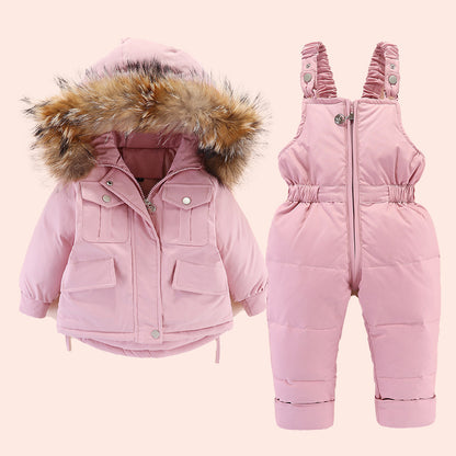 Baby & Toddler Snowsuit Waterproof Jacket & Overalls Set