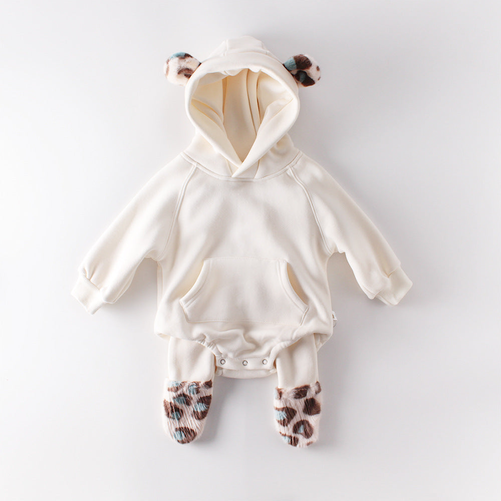 Hooded Cotton Baby Jumpsuit