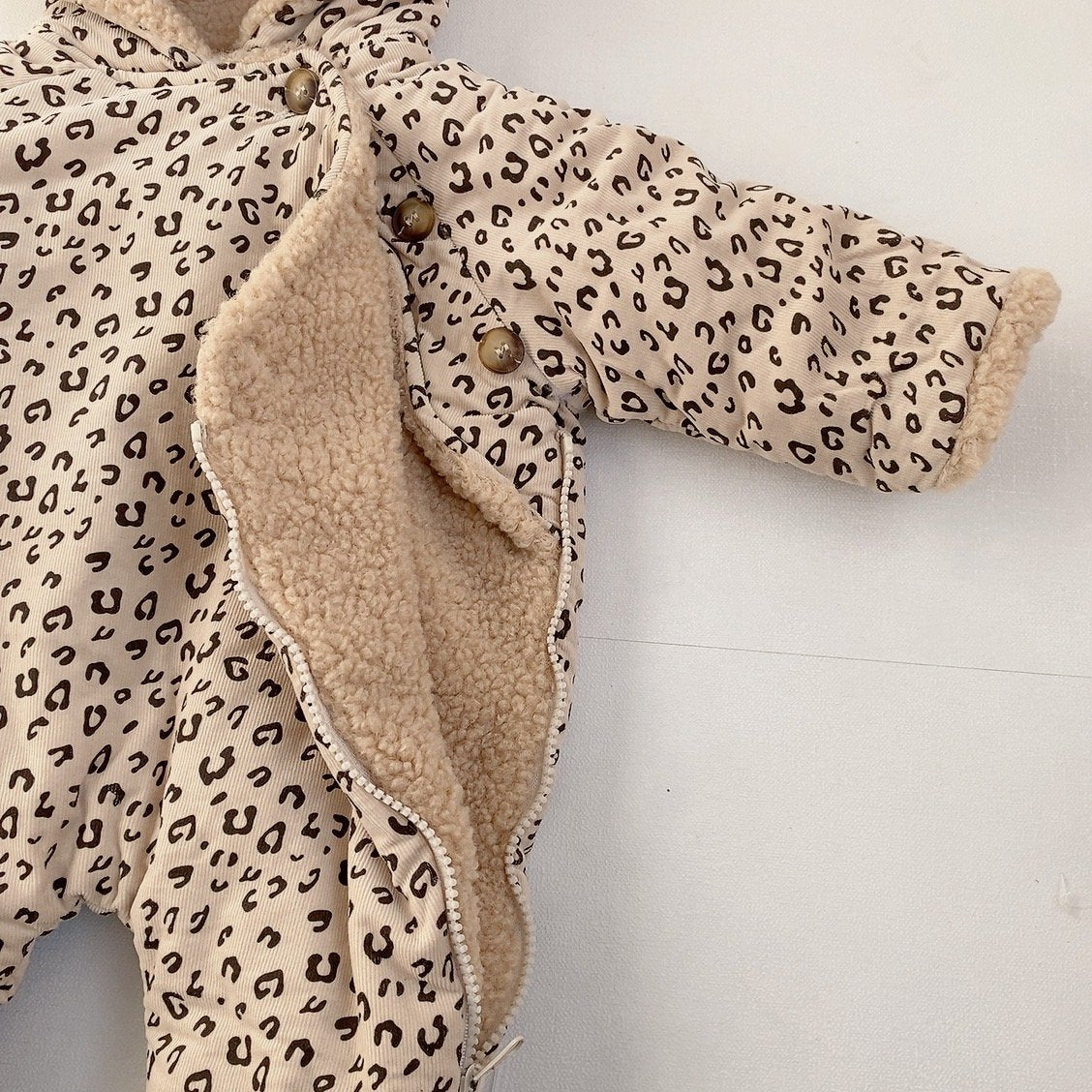 Baby Plush Hooded Romper