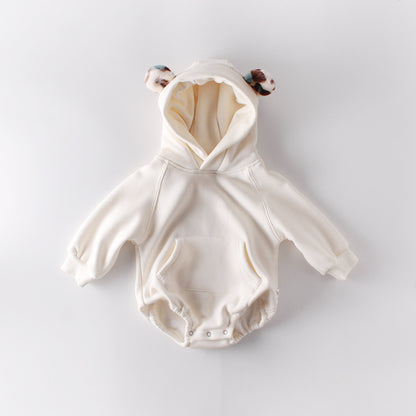 Hooded Cotton Baby Jumpsuit