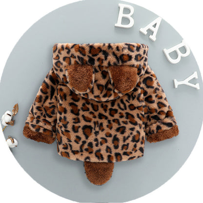 Baby Leopard Print Cotton Coat