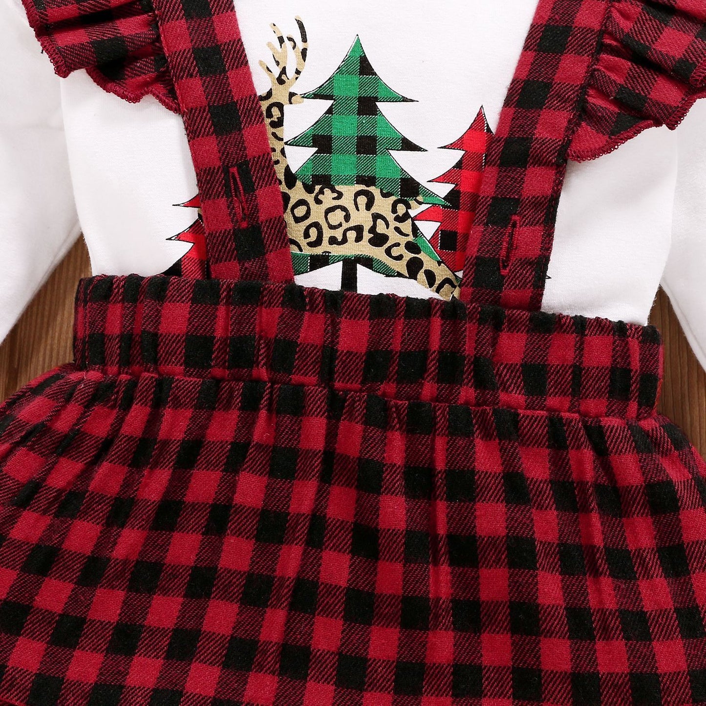 Baby Plaid Lace Christmas Outfit