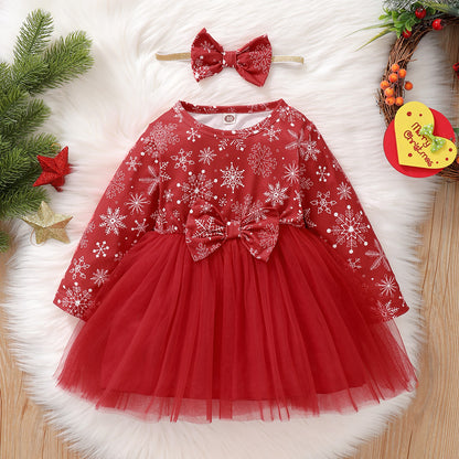 Christmas Baby Girls Snowflake Dress