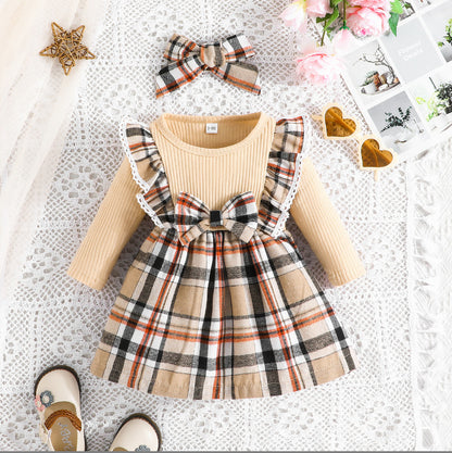 Girls Christmas Plaid Dress