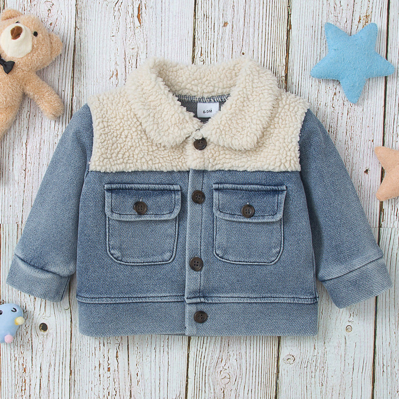 Toddler Plush Denim Jacket