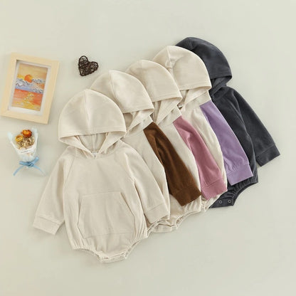 Baby Cotton Hooded Romper