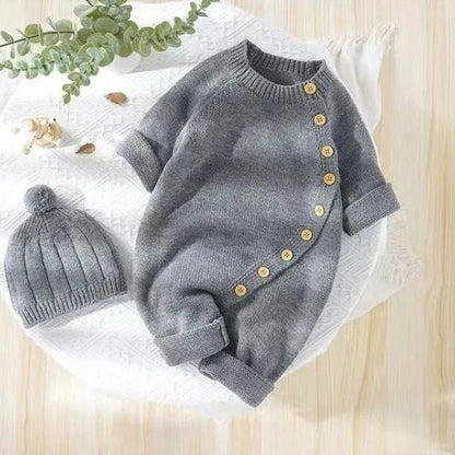 Baby Knit Sweater with Hat