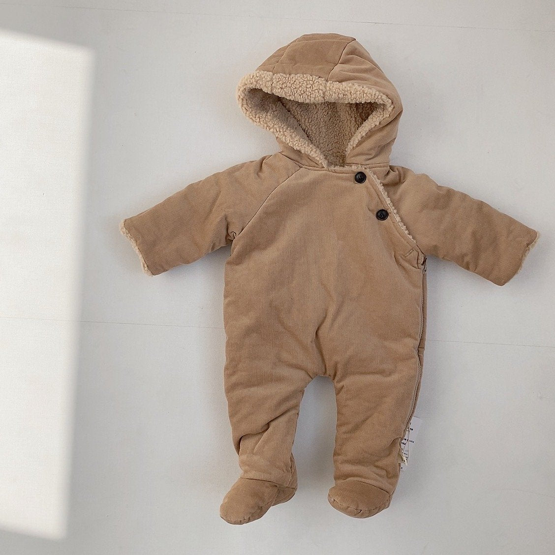 Baby Plush Hooded Romper