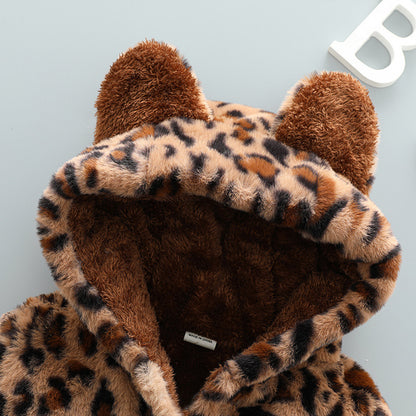 Baby Leopard Print Cotton Coat