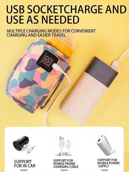 Baby Portable USB Milk Bottle Warmer Bag